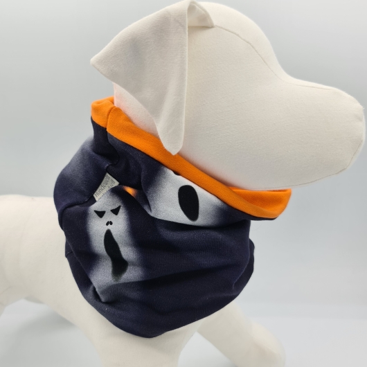 Halloween Loop für Hunde - Geister Orange Schwarz